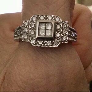 14K WG Princess Cut Diamond Ring